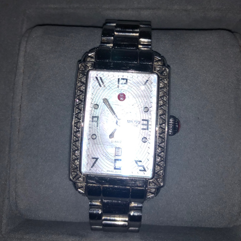Michele Milou park diamond watch